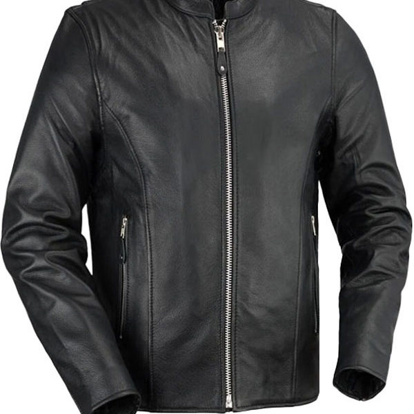 Men’s Casual Lambskin Black Motor Biker Leather Jacket