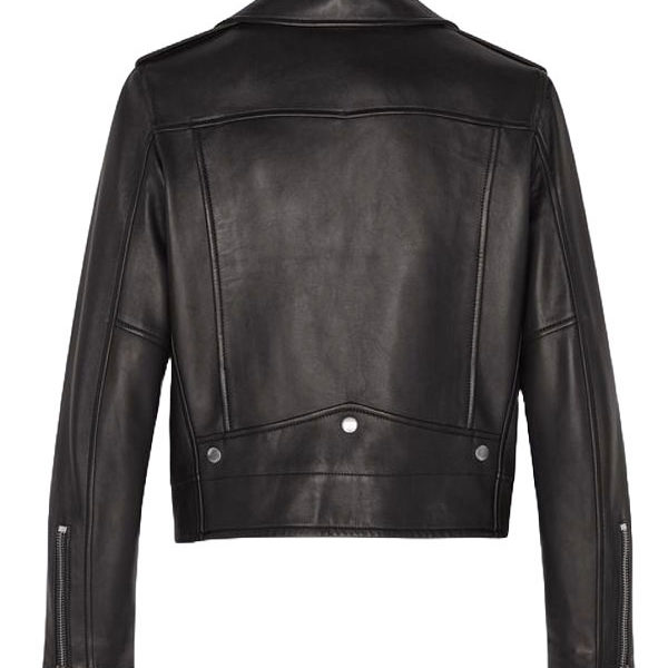 Mens Lambskin Bomber Black Biker Leather Jacket