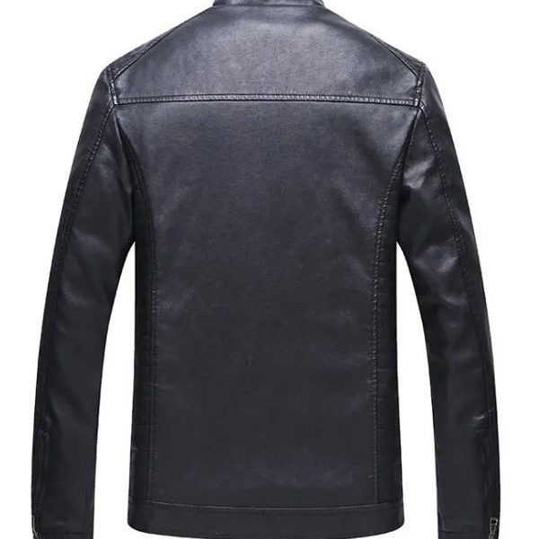 Men’s Slimfit Designer Black Motorbike Real Leather Jacket
