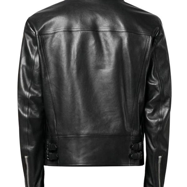 Men's TOM FORD Cross Black Biker Real Leather Jacket