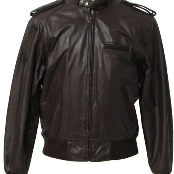 1980’s Members Only Black Real Leather Jacket