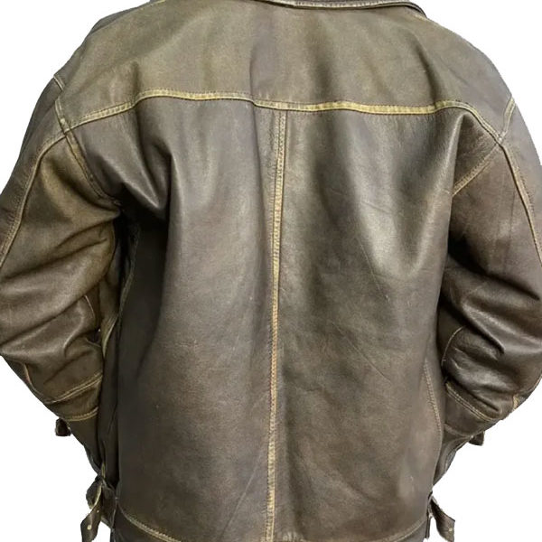 90s Vintage Grunge Distressed Biker Real Leather Jacket