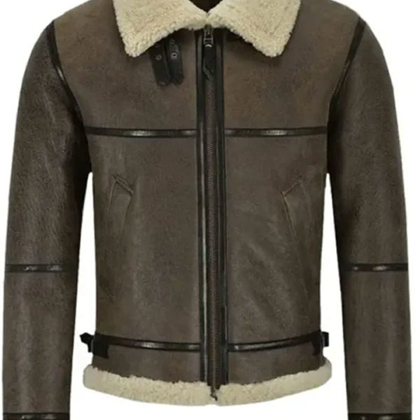 Air Force SF Flying Vincent Brown Leather Bomber Jacket