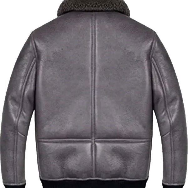 B2 Aviator Robinson Shearling Grey Leather Jacket