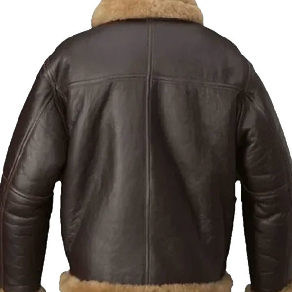 Elvin B-3 Aviator Brown Shearling Genuine Leather Jacket