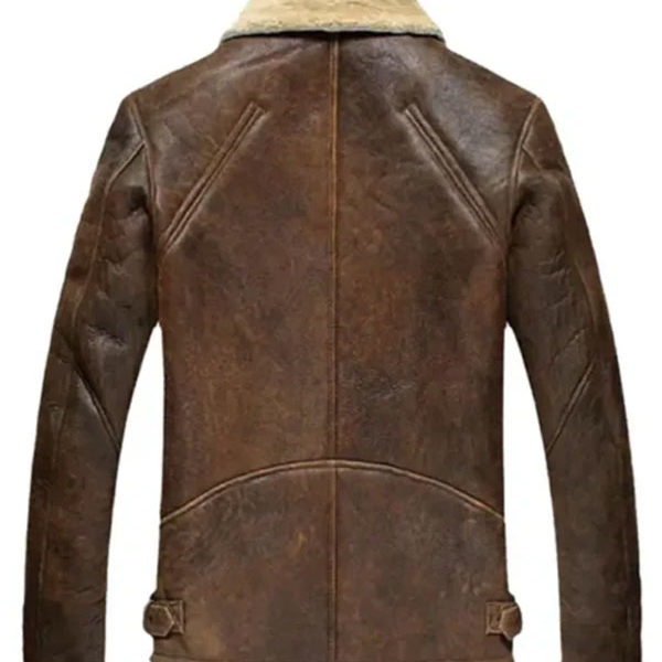 Justice League Aquaman Brown Fur Genuine Leather Jacket