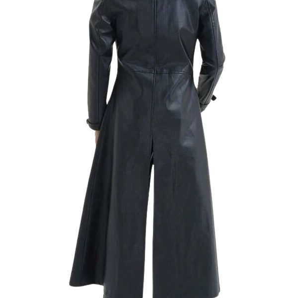 Men's Albert Evil 5 Black Real Leather Trench Coat