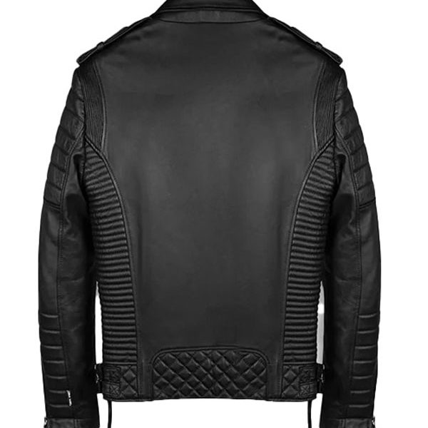 Men's Black Biker Real Leather Vintage Jacket
