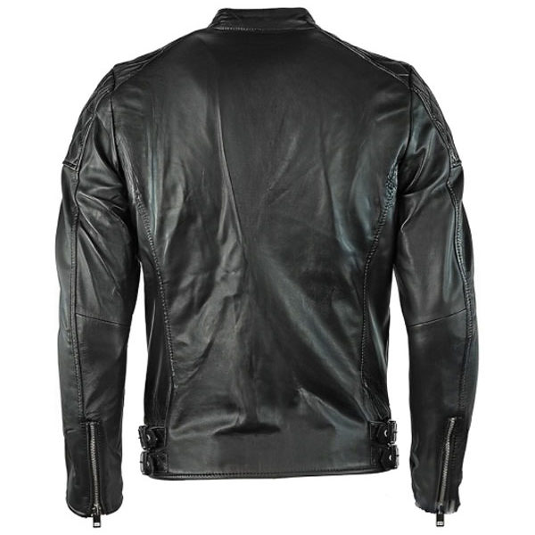Men's Cafe Racer Black Biker Real Leather Jacket