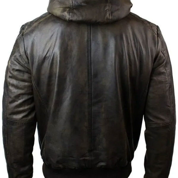Men’s Distressed Dark Brown Leather Jacket