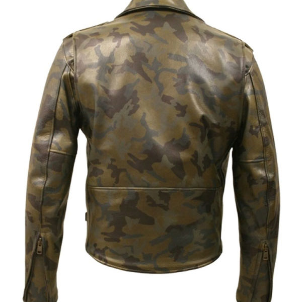 Men's Modern Camouflage Multi-Color Leather Jacket