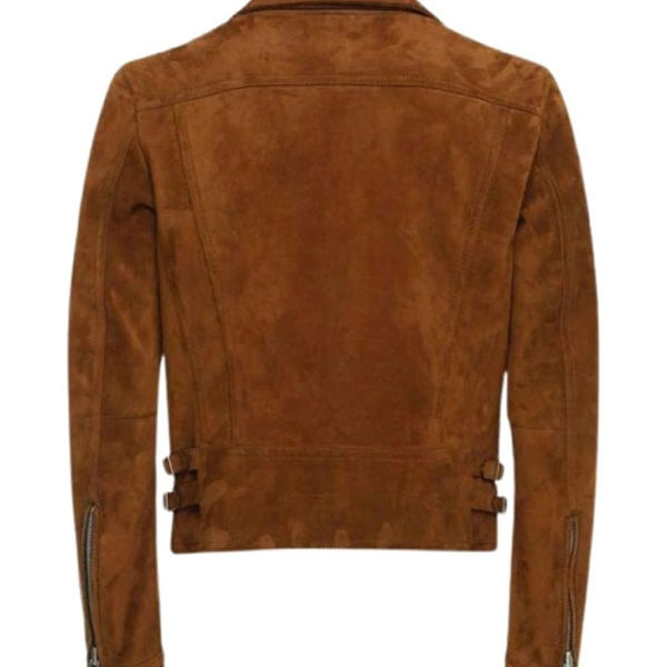 Men's Trail Brown Suede Leather Bomber Jacket