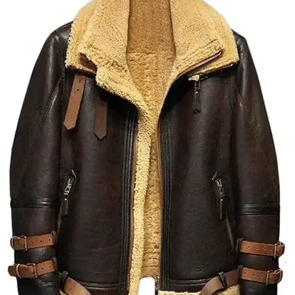 Ronald SF Brown Shearling Genuine Leather Jacket