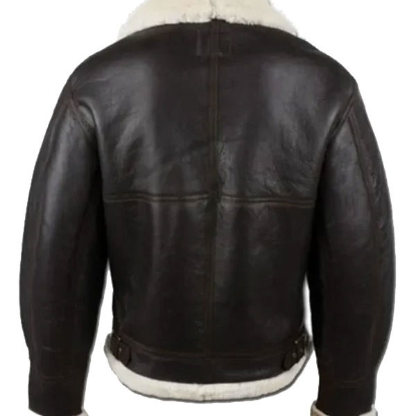 SF Aviator Jackson Coffee Brown Shearling Leather Jacket
