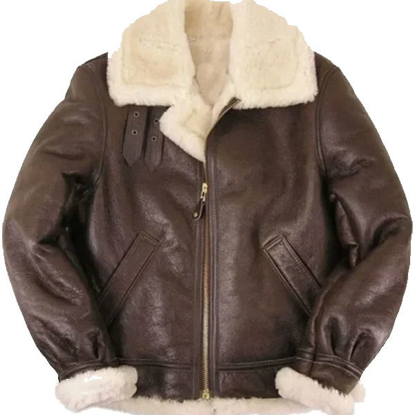 SF Aviator Thomas Brown Shearling Leather Bomber Jacket