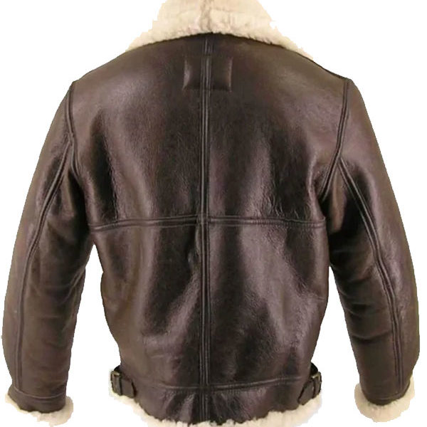 Thomas SF Aviator Flight Shearling Brown Real Leather Jacket