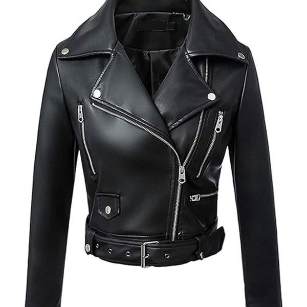 Woman's Chucky Tiffany Valentine Black Lambskin Leather Jacket