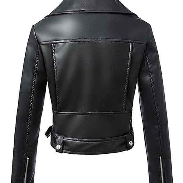 Woman's Chucky Tiffany Valentine Black Lambskin Leather Jacket