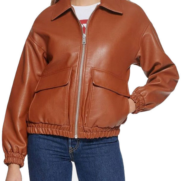 Women's A2 Aviator Cockpit Brown Leather Bomber Jacket