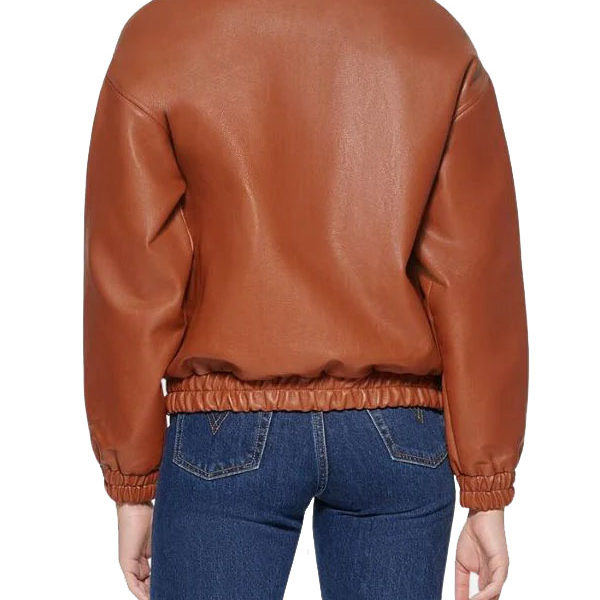 Women's A2 Aviator Cockpit Brown Leather Bomber Jacket