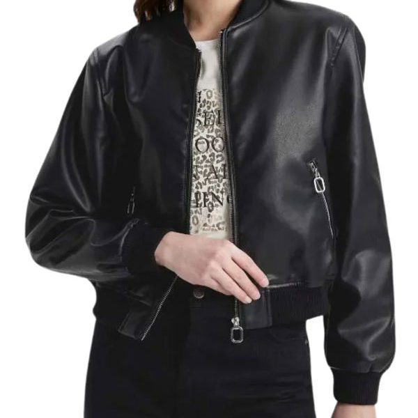 Women's Aviator Black Bomber Premium Leather Jacket