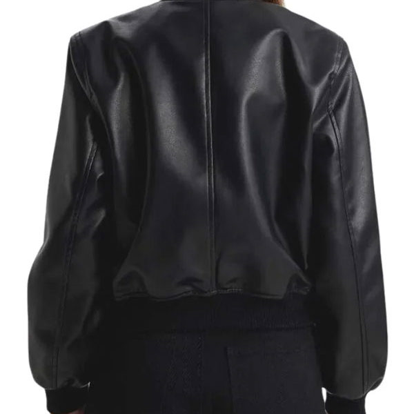 Women's Aviator Black Bomber Premium Leather Jacket