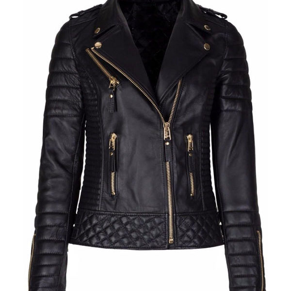Women’s Black Motorcycle Real Leather Jacket