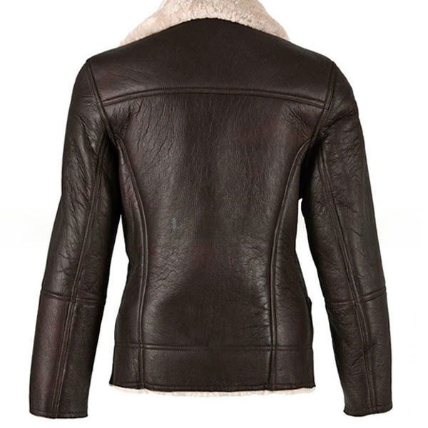 Women’s Brown Real Leather Sheepskin Shearling Jacket